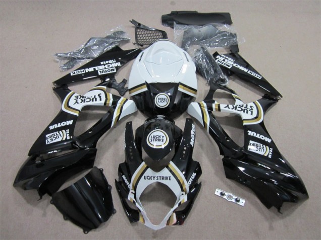 Black Lucky Strike White Motul 07-08 Suzuki GSXR 1000 Motorcycle Fairings Black Lucky Strike White Motul 07-08 Suzuki GSXR 1000 Motorcycle Fairings
