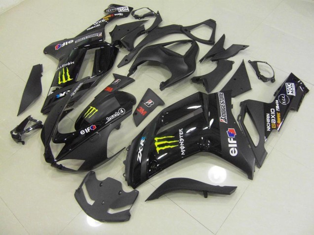 Black Monster 07-08 Kawasaki ZX6R Motorcycle Fairings Black Monster 07-08 Kawasaki ZX6R Motorcycle Fairings