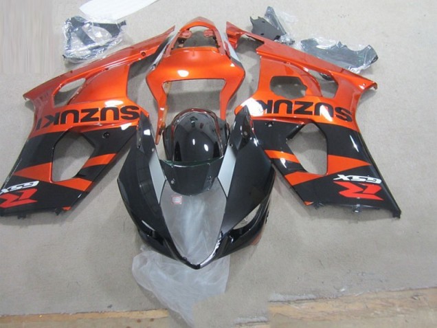 Black Orange 03-04 Suzuki GSXR 1000 Motorcycle Fairings