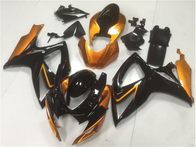 Black Orange 06-07 Suzuki GSXR 600/750 Motorcycle Fairing Black Orange 06-07 Suzuki GSXR 600/750 Motorcycle Fairing