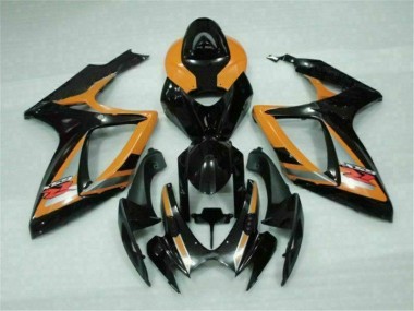 Black Orange 06-07 Suzuki GSXR 600/750 Motorcycle Fairings