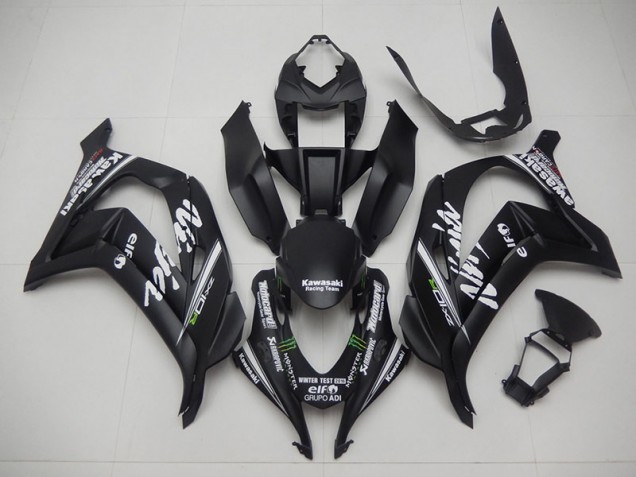 Black Racing Team Ninja 16-19 Kawasaki ZX10R Motorcycle Fairings Black Racing Team Ninja 16-19 Kawasaki ZX10R Motorcycle Fairings