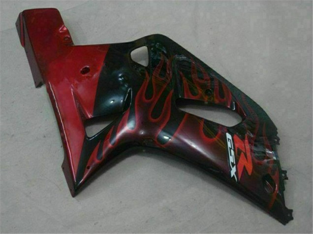 Black Red 01-03 Suzuki GSXR 600/750 Motorcycle Fairings