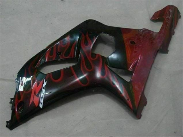 Black Red 01-03 Suzuki GSXR 600/750 Motorcycle Fairings