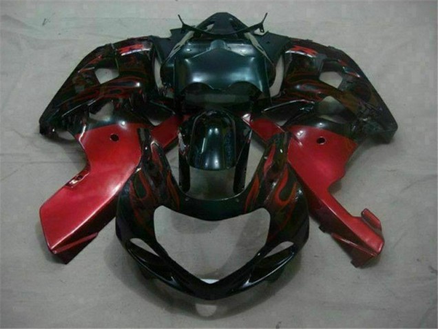 Black Red 01-03 Suzuki GSXR 600/750 Motorcycle Fairings