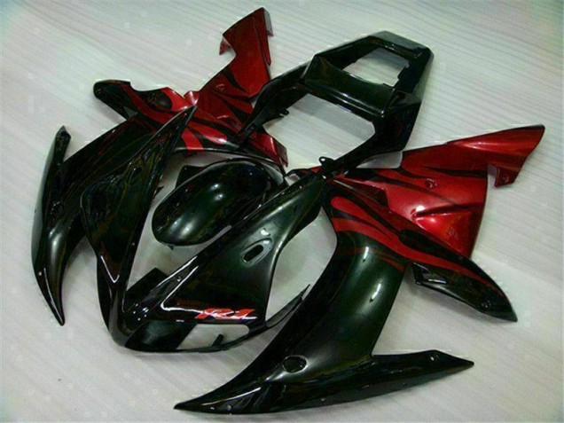 Black Red 02-03 Yamaha YZF R1 Motorcycle Fairing Black Red 02-03 Yamaha YZF R1 Motorcycle Fairing
