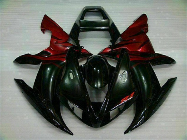 Black Red 02-03 Yamaha YZF R1 Motorcycle Fairing Black Red 02-03 Yamaha YZF R1 Motorcycle Fairing
