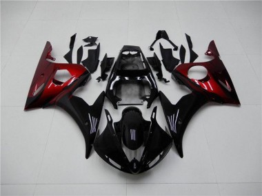 Black Red 03-05 Yamaha YZF R6 Motorcycle Fairings