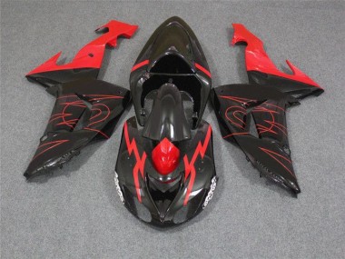 Black Red 06-07 Kawasaki ZX10R Motorcycle Fairings