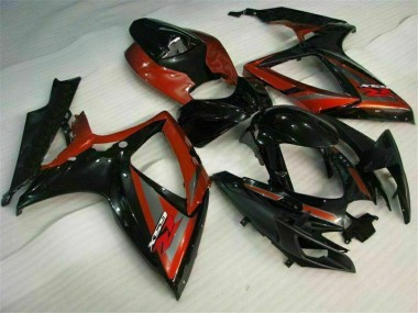 Black Red 06-07 Suzuki GSXR 600/750 Motorcycle Fairing