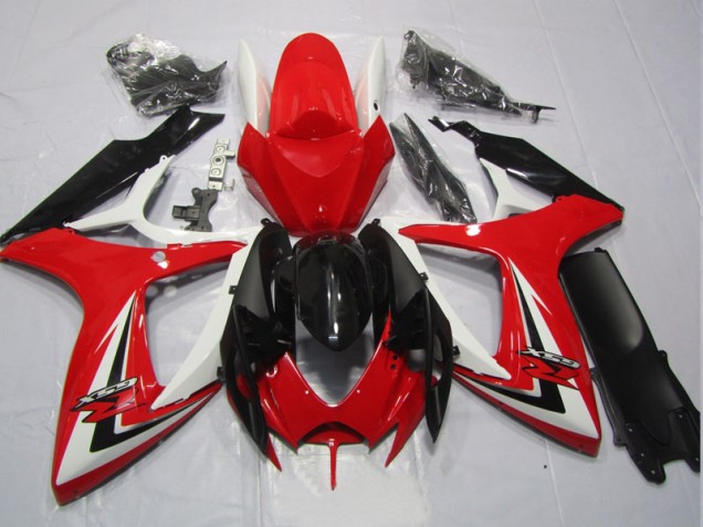 Black Red 06-07 Suzuki GSXR 600 Motorcycle Fairing