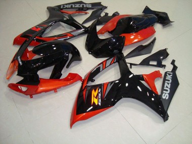 Black Red 06-07 Suzuki GSXR 750 Motorcycle Fairings