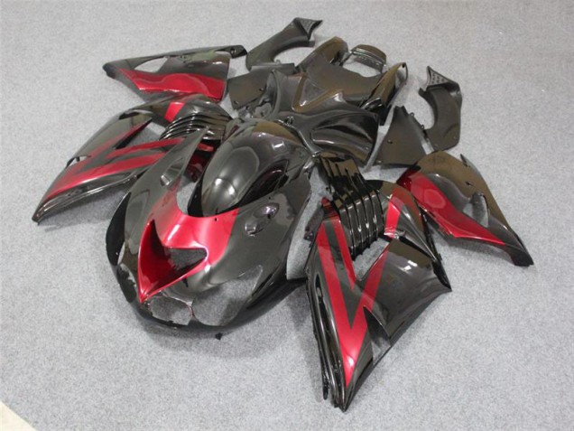 Black Red 06-11 Kawasaki ZX14R ZZR1400 Motorcycle Fairing Black Red 06-11 Kawasaki ZX14R ZZR1400 Motorcycle Fairing