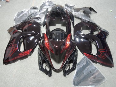 Black Red 08-19 Suzuki GSXR 1300 Hayabusa Full Motorcycle Fairing Kits