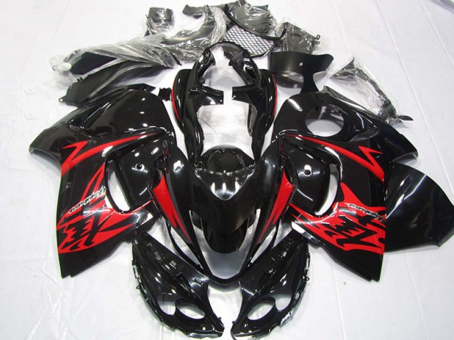 Black Red 08-19 Suzuki GSXR 1300 Hayabusa Motorcycle Bodywork Black Red 08-19 Suzuki GSXR 1300 Hayabusa Motorcycle Bodywork