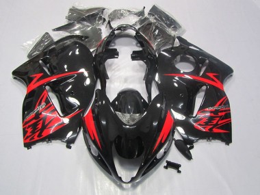 Black Red 96-07 Suzuki GSXR 1300 Hayabusa Motorcycle Fairings