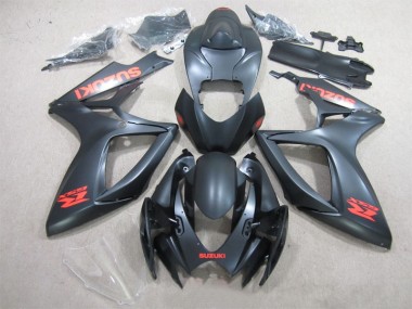 Black Red Decal 06-07 Suzuki GSXR 600 Motorcycle Fairings