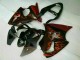 Black Red Flame 00-02 Kawasaki ZX6R Motorcycle Fairings