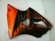 Black Red Flame 00-02 Kawasaki ZX6R Motorcycle Fairings