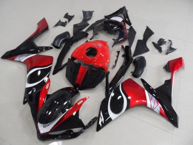 Black Red Glossy 07-08 Yamaha YZF R1 Motorcycle Fairings