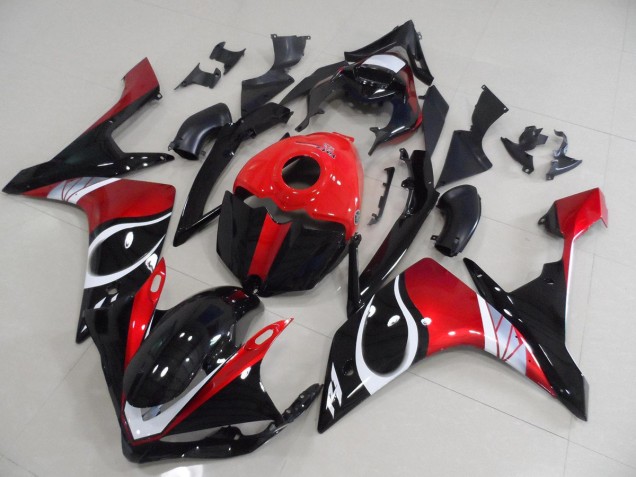 Black Red Glossy 07-08 Yamaha YZF R1 Motorcycle Fairings Black Red Glossy 07-08 Yamaha YZF R1 Motorcycle Fairings