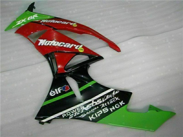 Black Red Green Motocard 09-12 Kawasaki ZX6R Motorcycle Fairings Black Red Green Motocard 09-12 Kawasaki ZX6R Motorcycle Fairings