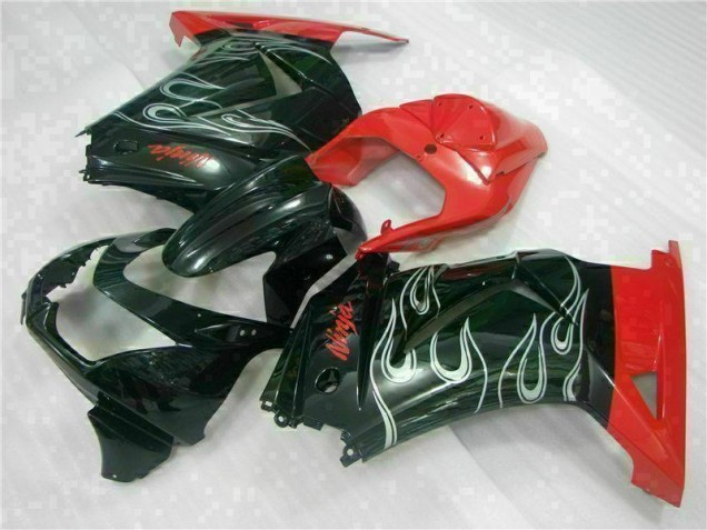Black Red Ninja 08-12 Kawasaki EX250 Motorcycle Fairings Black Red Ninja 08-12 Kawasaki EX250 Motorcycle Fairings