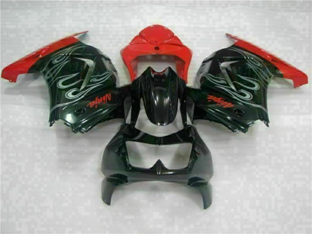 Black Red Ninja 08-12 Kawasaki EX250 Motorcycle Fairings Black Red Ninja 08-12 Kawasaki EX250 Motorcycle Fairings