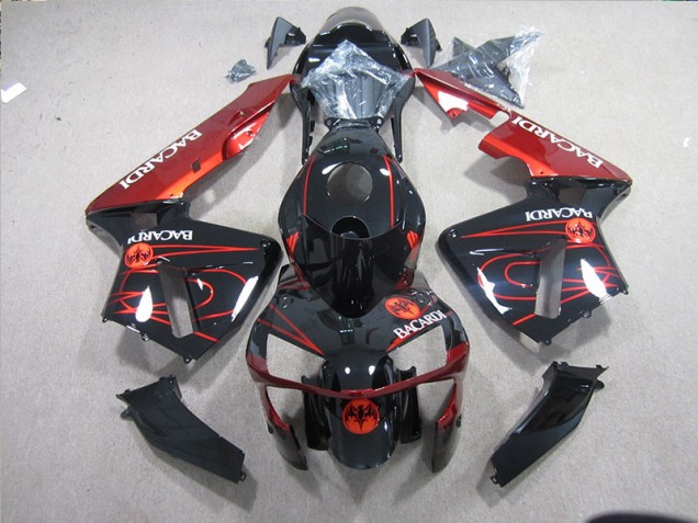 Black Red Racardi 03-05 Kawasaki ZX10R Motorcycle Fairings Black Red Racardi 03-05 Kawasaki ZX10R Motorcycle Fairings