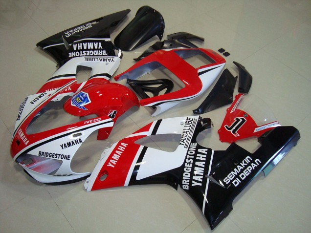 Black Red Stickers 98-99 Yamaha YZF R1 Motorcycle Fairings