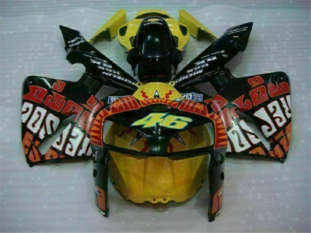 Black Red Yellow 46 05-06 Honda CBR600RR Motorcycle Fairings