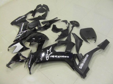 Black Silkolene 08-10 Kawasaki ZX10R Motorcycle Fairings