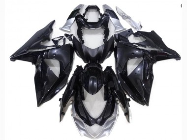 Black Silver 09-16 Suzuki GSXR 1000 Motorcycle Fairings