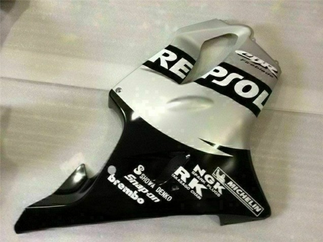 Black Silver Repsol 01-03 Honda CBR600 F4i Motorcycle Fairings