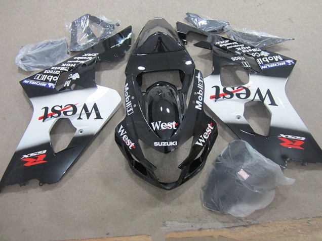 Black West Mobil 04-05 Suzuki GSXR 750 Motorcycle Fairings