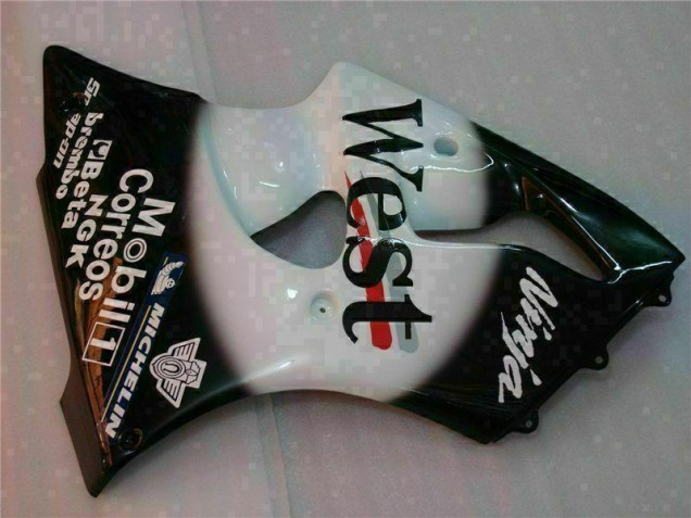 Black West Ninja 00-02 Kawasaki ZX6R Motorcycle Fairings Black West Ninja 00-02 Kawasaki ZX6R Motorcycle Fairings