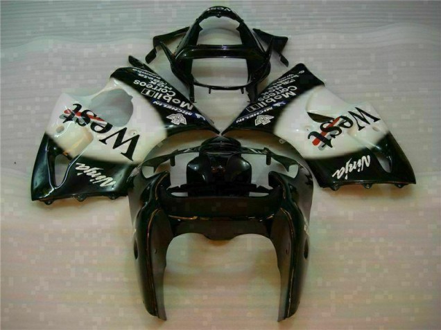 Black West Ninja 00-02 Kawasaki ZX6R Motorcycle Fairings Black West Ninja 00-02 Kawasaki ZX6R Motorcycle Fairings