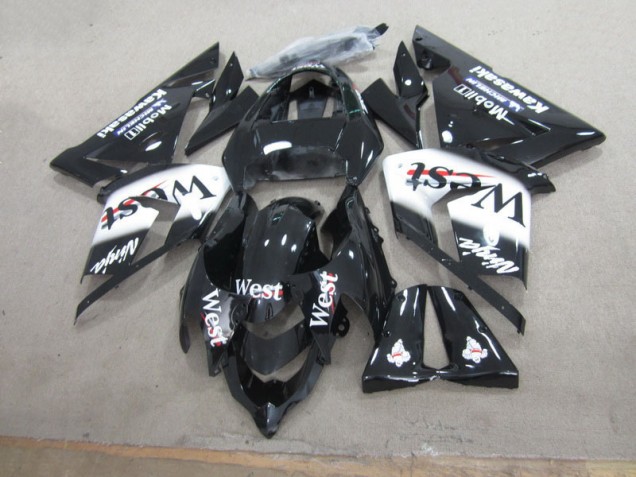 Black West Ninja 03-05 Kawasaki ZX10R Motorcycle Fairings