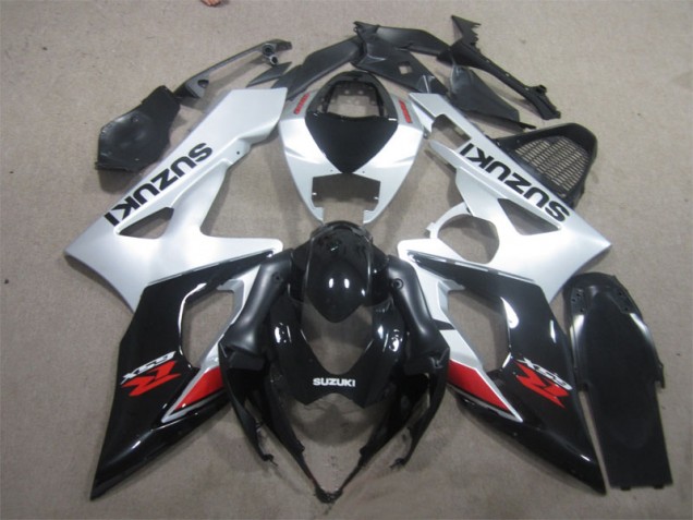 Black White 05-06 Suzuki GSXR 1000 Motorcycle Fairings