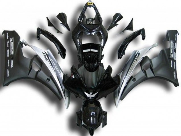 Black White 06-07 Yamaha YZF R6 Motorcycle Fairings