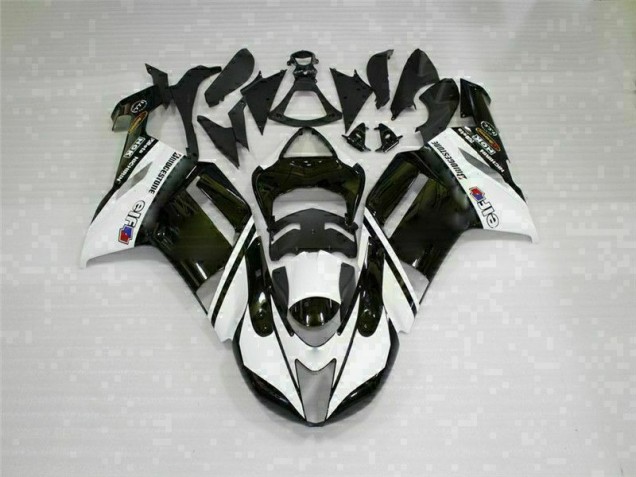 Black White 07-08 Kawasaki ZX6R Motorcycle Fairing Black White 07-08 Kawasaki ZX6R Motorcycle Fairing