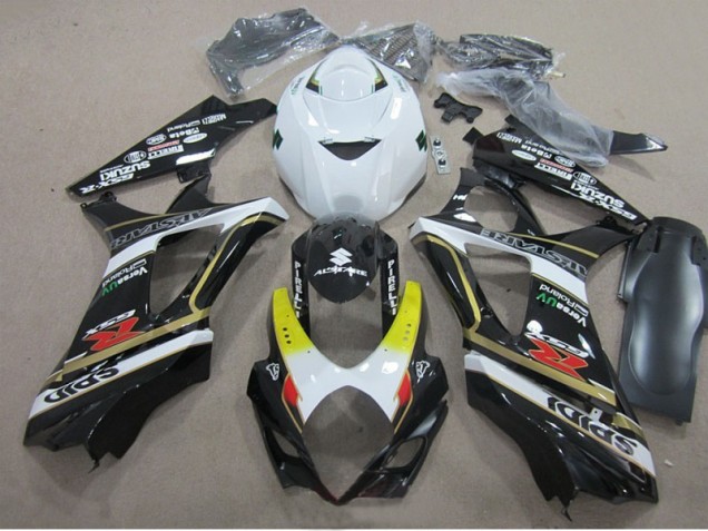 Black White 07-08 Suzuki GSXR 1000 Motorcycle Fairings Black White 07-08 Suzuki GSXR 1000 Motorcycle Fairings