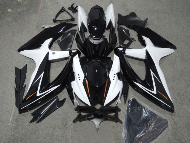 Black White 08-10 Suzuki GSXR 600 Motorcycle Fairings Black White 08-10 Suzuki GSXR 600 Motorcycle Fairings