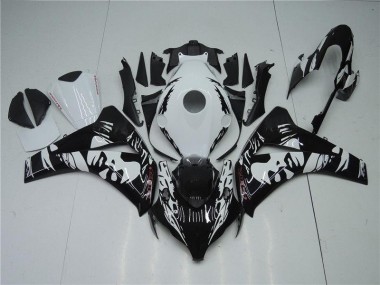 Black White 08-11 Honda CBR1000RR Motorcycle Fairings