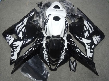 Black White 09-12 Honda CBR600RR Motorcycle Fairing