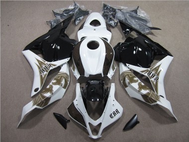 Black White 09-12 Honda CBR600RR Motorcycle Fairings