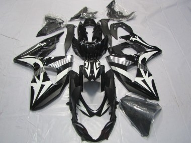 Black White 09-16 Suzuki GSXR 1000 Motorcycle Fairing