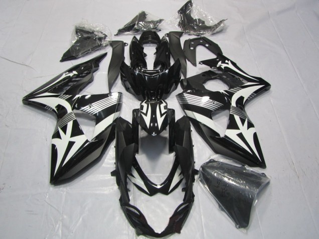 Black White 09-16 Suzuki GSXR 1000 Motorcycle Fairing