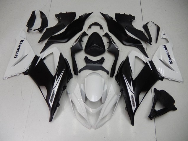 Black White 13-18 Kawasaki ZX6R Motorcycle Fairings Black White 13-18 Kawasaki ZX6R Motorcycle Fairings