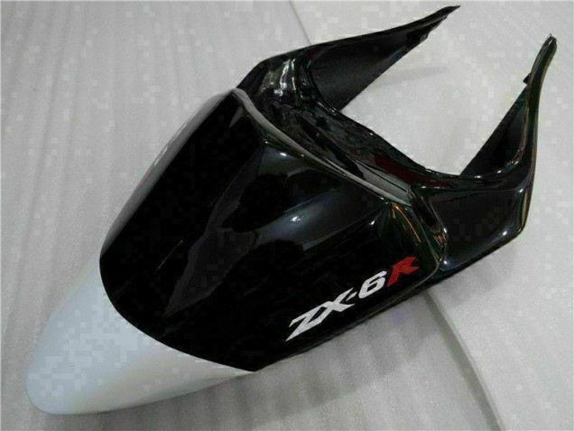 Black White 3M Touch4 09-12 Kawasaki ZX6R Motorcycle Fairing Black White 3M Touch4 09-12 Kawasaki ZX6R Motorcycle Fairing